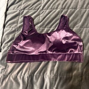 Elegant Satin Bralette in Deep Purple